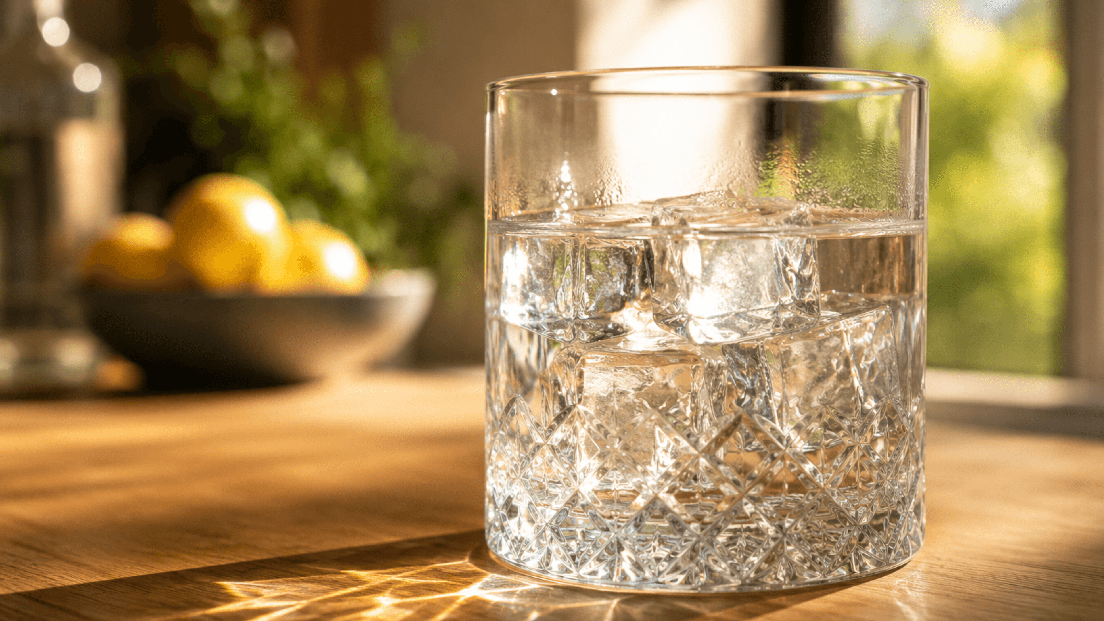 Glaçons Filtrabio dans un verre — illustration